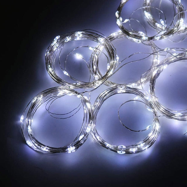 LED Curtain Lamp Garland White Copper String Light