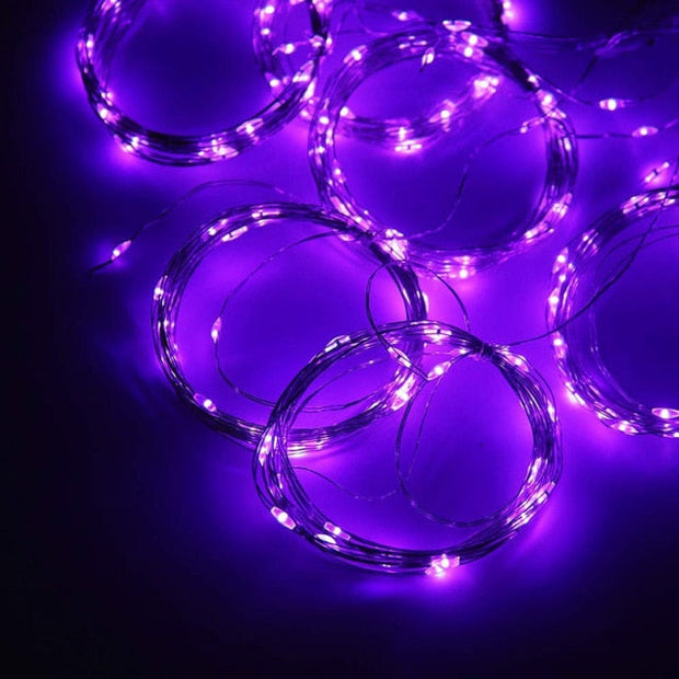 LED Curtain Lamp Garland White Copper String Light