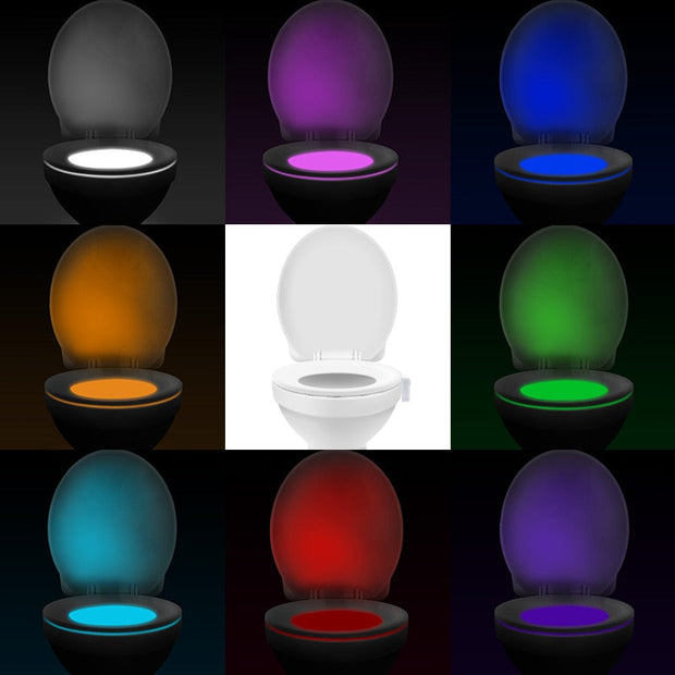 Children 8 Colors Waterproof Toilet LED WC Toilet Lamps
