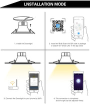 LED Downlight WiFi TUYA Smart Life Dimming Spot Bluetooth Lamp