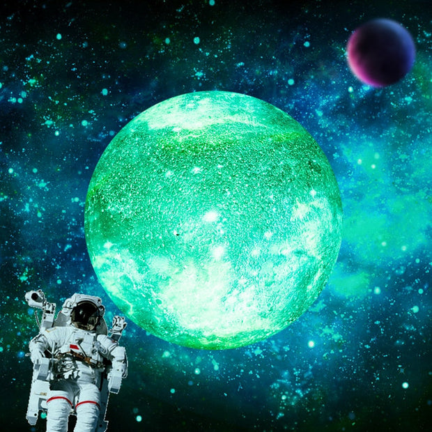 3D Printing Galaxy Moon Lamp Moon Night Light