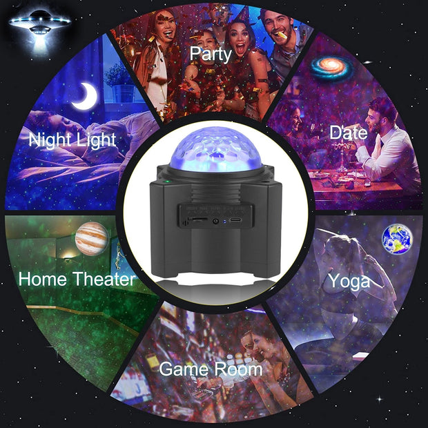 Rechargeable Galaxy Star Projector 12 Planet Moon Projector