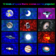 Rechargeable Galaxy Star Projector 12 Planet Moon Projector