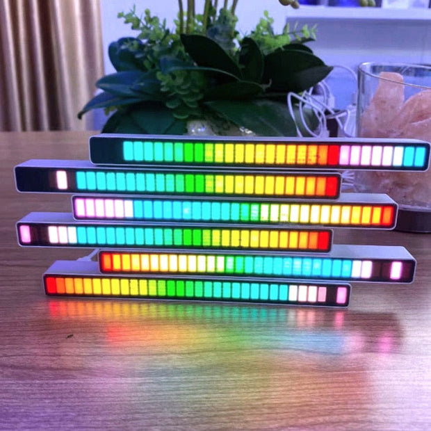 RGB Music Pickup Night Light Voice Control Audio Rhythm Table Lamp
