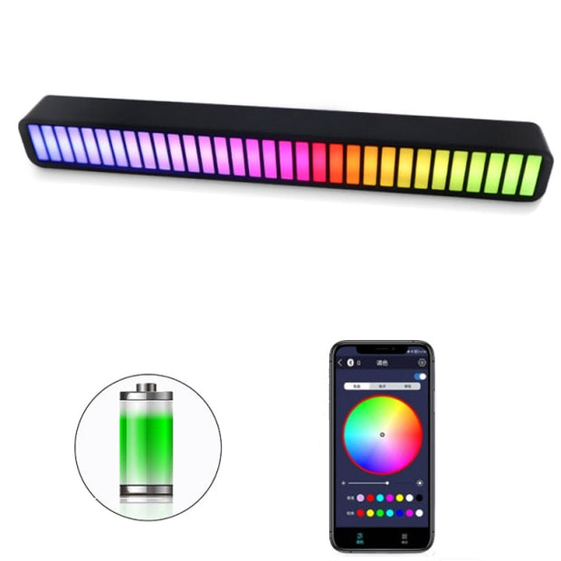 RGB Music Pickup Night Light Voice Control Audio Rhythm Table Lamp