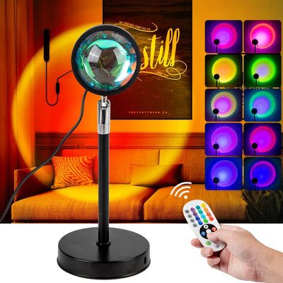 16 Colors Sunset Lamp Led Projector Night Light Living Room